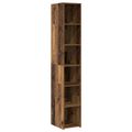 vidaXL Highboard Staré drevo 30 x 41 x 185 cm Kompozitné drevo