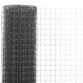 vidaXL Drôtené pletivo, oceľ potiahnutá PVC 25x0,5 m, sivé