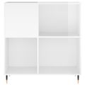 vidaXL Skrinka na platne lesklá biela 84,5x38x89 cm kompozitné drevo
