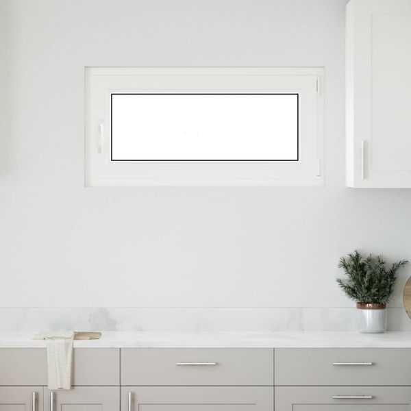vidaXL Podkrovné okno RISOR 100 x 50 cm PVC a sklo Biela