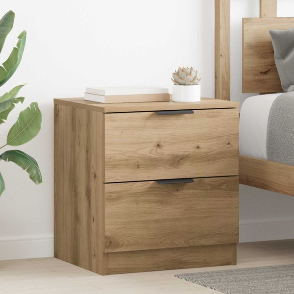 vidaXL Nočný stolík so zásuvkou 2 pcs Remeselný dub 45 x 39 x 50cm