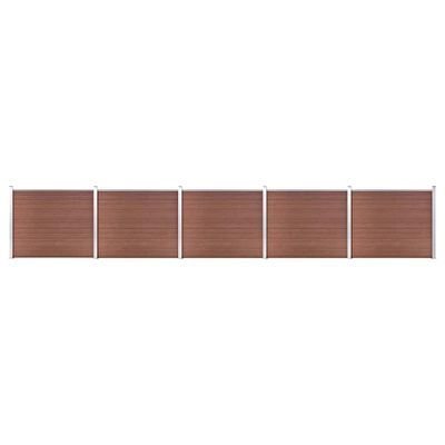 vidaXL Sada plotových panelov WPC 872x146 cm hnedá