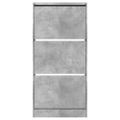 vidaXL Botník betónovo sivý 60x21x125,5 cm kompozitné drevo