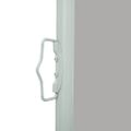 vidaXL Zaťahovacia bočná markíza na terasu 140x514 cm, sivá