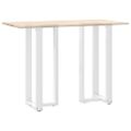 vidaXL Nohy barového stola v tvare T, 2 ks, biele, 50x35x(100-101) cm, oceľové
