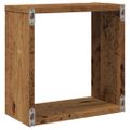 vidaXL Nástenné poličky v tvare kocky 2 ks 30x15x30cm kompozitné drevo