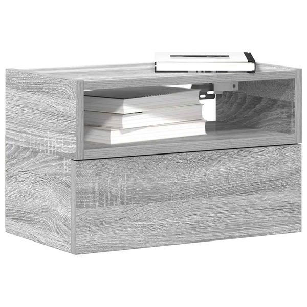 vidaXL Nástenné nočné stolíky 2 ks sivá sonoma 45x26x28,5 cm