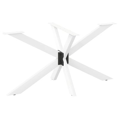 vidaXL Noha jedálenského stola v tvare pavúka, biela 150x78x(72-73) cm, oceľ