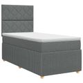 vidaXL Posteľ boxspring s matracom Tmavosivá 80 x 200 cm Látka