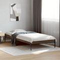 vidaXL Posteľný rám hnedý dub 90x200 cm kompozitné drevo a kov