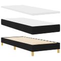 vidaXL Posteľ s pružinovým rámom s vankúšom Čierna 80 x 200 cm látka