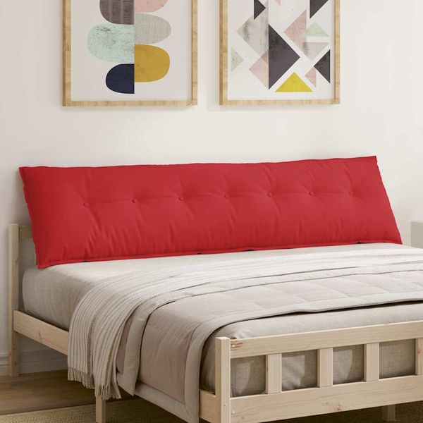 vidaXL Poduška na chrbát Červená 200 x 19 x 50 cm látka