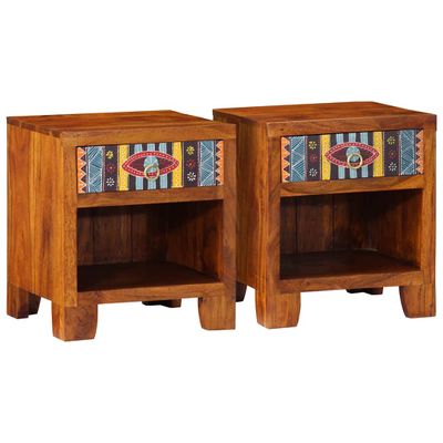 vidaXL Nočná skrinka 2 ks 40x35x45 cm Akácia z masívneho dreva