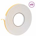 vidaXL Samolepiaca penová páska 10 ks Biela 10mm x 10m CR Pena