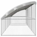 vidaXL Psí kennel 4 ks Strieborná 8 x 2 x 2 m Pozinkovaná oceľ