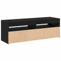 vidaXL TV skrinka 120 x 35 x 40 cm Čierny dub Kompozitné drevo