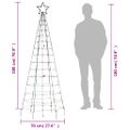 vidaXL LED vianočný stromček s hrotmi 220 LED studená biela 180 cm