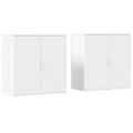 vidaXL Komody 2 ks biele 79x38x80 cm kompozitné drevo