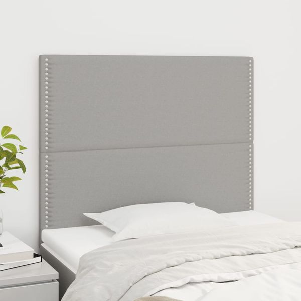 vidaXL Čelo postele svetlosivé 100x5x118/128 cm látkové