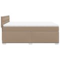 vidaXL Boxspring posteľ s matracom kapučínová 140x190 cm umelá koža