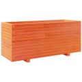 vidaXL Záhradný kvetináč voskovohnedý 110x40x49,5 cm masívna borovica