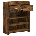 vidaXL Skriňa na topánky 73,5 x 36 x 92 cm Kompozitné drevo Dymový dub