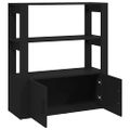 vidaXL Komoda čierna 80x30x90 cm spracované drevo