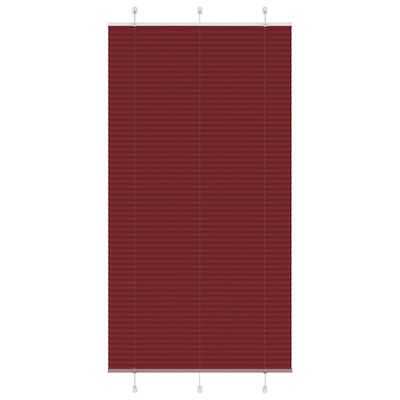 vidaXL Plisovaná roleta bordová červená 110x200 cm šírka látky 109,4 cm polyester