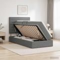 vidaXL Postel s úložným prostorem a matrací Tmavosivá 100 x 200 cm