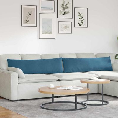 vidaXL Vankúše na pohovku 2 pcs Modrá 145 x 40 cm Kordúrová tkanina