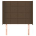 vidaXL Čelo postele so záhybmi tmavohnedé 83x16x118/128 cm látka