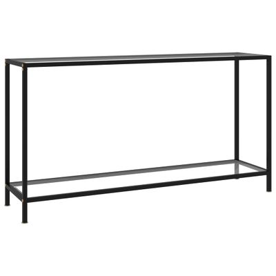 vidaXL Konzolový stolík, priehľadný 140x35x75 cm, tvrdené sklo