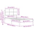 vidaXL Rám postele s čalúneným čelom Čierna 90 x 200 cm