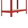 vidaXL Úložné police 2 ks červené 80x40x180 cm oceľ a MDF