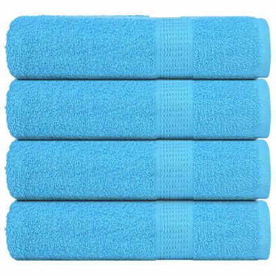 vidaXL Sprchové uteráky FROGN 4 ks tyrkysové 70x140 cm 360 g/m²