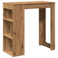 vidaXL Barový stôl s policami dub artisian 102x50x103,5cm kompoz.drevo
