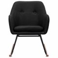 vidaXL Hojdacie kreslo, čierne, látka