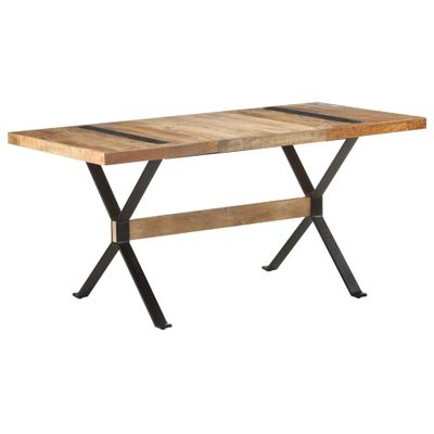 vidaXL Jedálenský stôl 160x80x76 cm, surové mangové drevo
