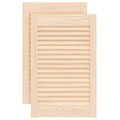 vidaXL Lamelové dvierka na skrinku 2 ks 61,5x39,4 cm, borovicový masív