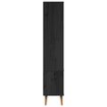 vidaXL Vitrínový kabinet s sklom MOLDE 90 x 35 x 175 cm Čierna