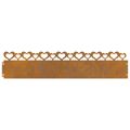 vidaXL Obrubníky trávnika 20 ks 103 x 0,05 x 22 cm Hrdzavý