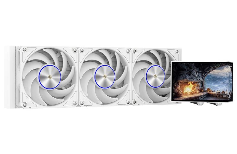 Krux vodní chladič CPU HydroArc 360 / 3x120mm ARGB / customizovaný LCD / bílý Krux vodní chladic CPU HydroArc 360 / 3x120mm ARGB / customizovaný LCD / bílý