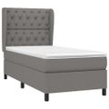 vidaXL Posteľný rám boxsping s matracom tmavosivý 80x200 cm látka