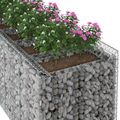 vidaXL Gabiónová vyvýšená posteľ 3 ks 300 x 100 x 100 cm Strieborná