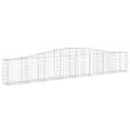 vidaXL Oblúkový gabionový kôš 15 ks 400x30x60/80 cm pozinkované železo