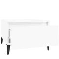 vidaXL Bočné stolíky 2 ks vysoký lesk biele 50x46x35 cm spracov. drevo