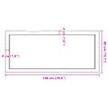 vidaXL Stolová doska 100x40x(2-4) cm neošetrený masív živé hrany