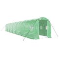vidaXL Fóliovník s oceľovým rámom zelený 28 m² 14x2x2 m
