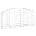 vidaXL Oblúkový gabionový kôš 200x50x80/100 cm pozinkované železo