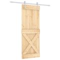 vidaXL Posuvné dvere 80 x 210 cm Masívne borovicové drevo (neupravené)